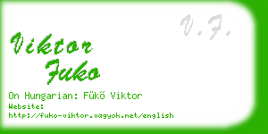 viktor fuko business card
